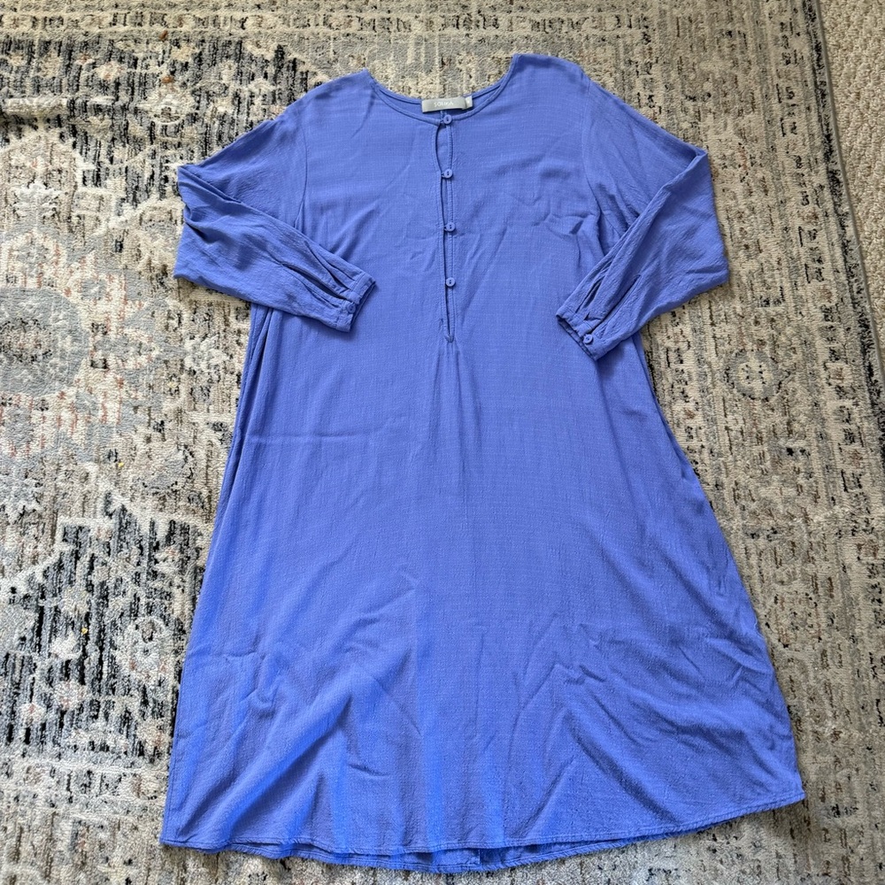 Solika SOLÈNE LINEN SHIRTDRESS medium periwinkle - Picture 2 of 6